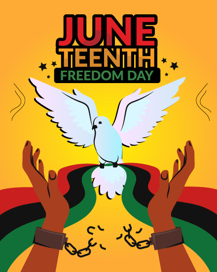 Soaring Bird online Juneteenth Card