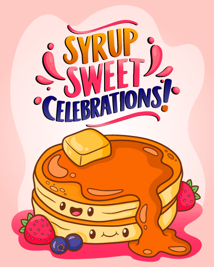 Sweet Syrup online Pancake Day Card