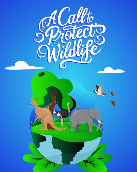 Call To Protect online World Wildlife Day Card