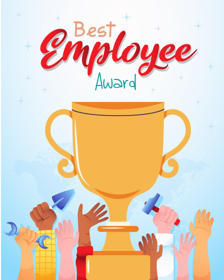 Best Employee online Employee Awards Card