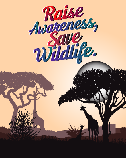 Raise Awareness online World Wildlife Day Card