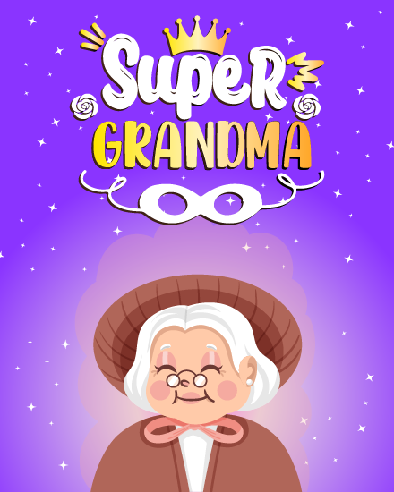 Super Grandma online Grandparents Day Card