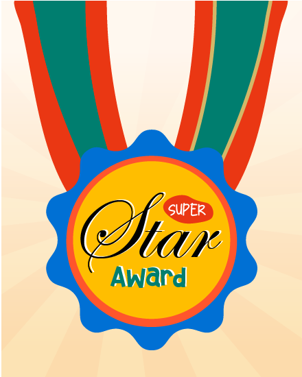 Super Star online Employee Awards Card