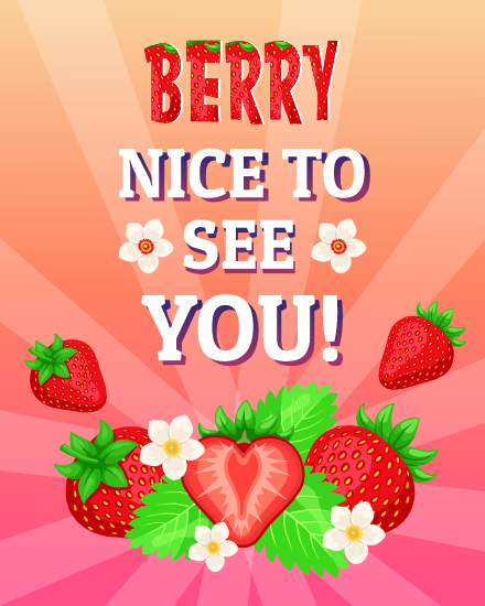 Berry online Nice Meeting You Card