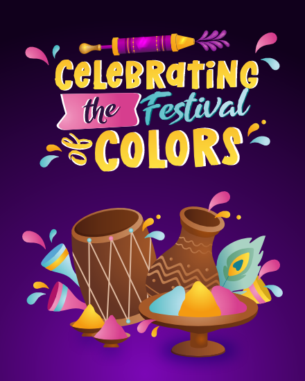 Festival Color online Happy Holi Card