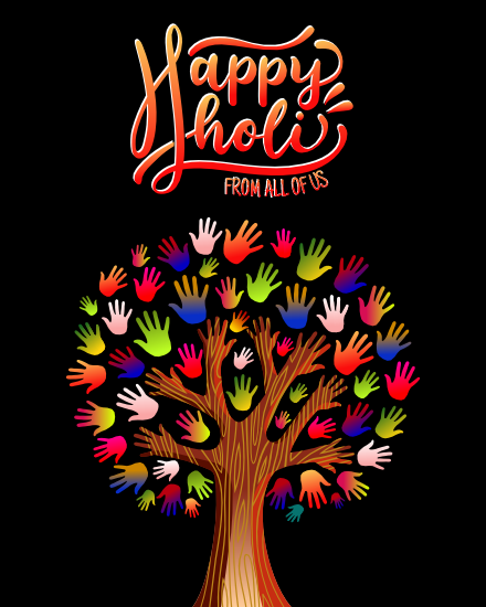 All Of Us online Happy Holi Card