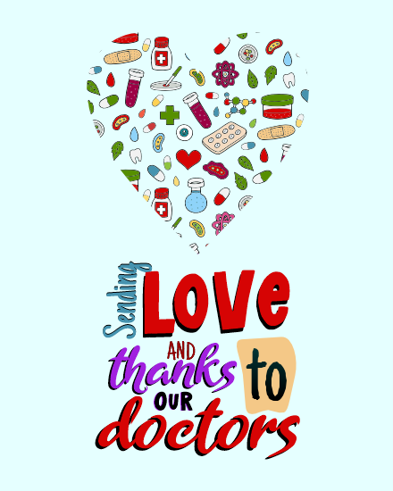 Sending Love online National Doctor's Day Card