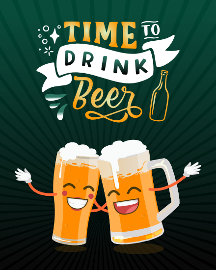 Time To Drink online National Beer Day Card