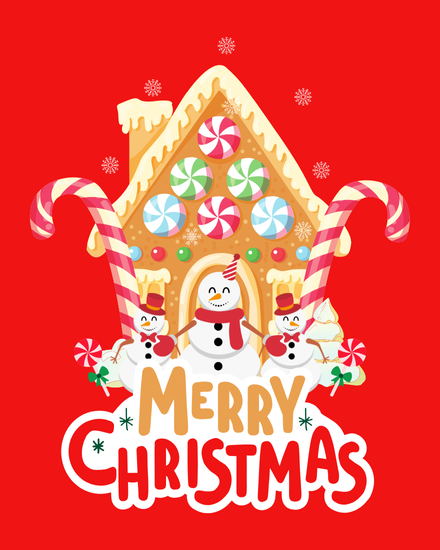 Gingerbread House online Christmas Card