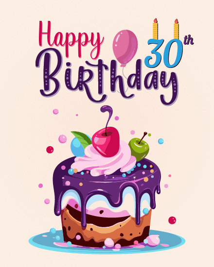 Chocolate Cake online Milestone Birthday Card