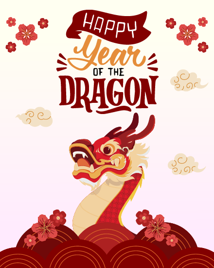 Cheery Blossom online Chinese New Year Card