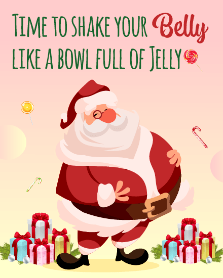 Full Of Jelly online Christmas Card