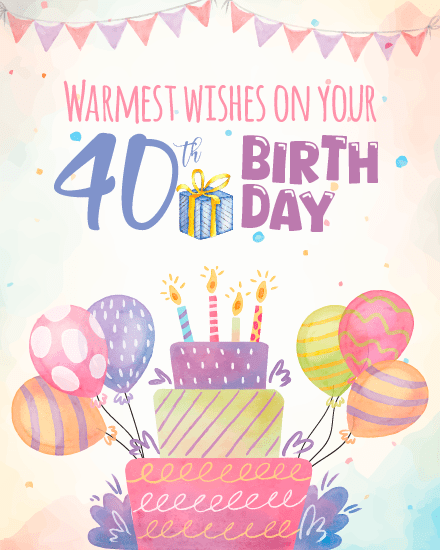 Warmest Wishes online Milestone Birthday Card