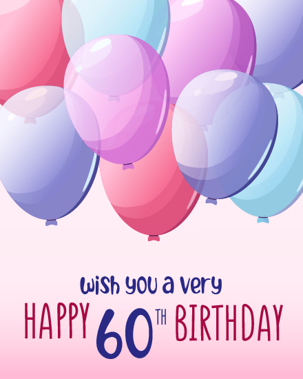 Balloons online Milestone Birthday Card