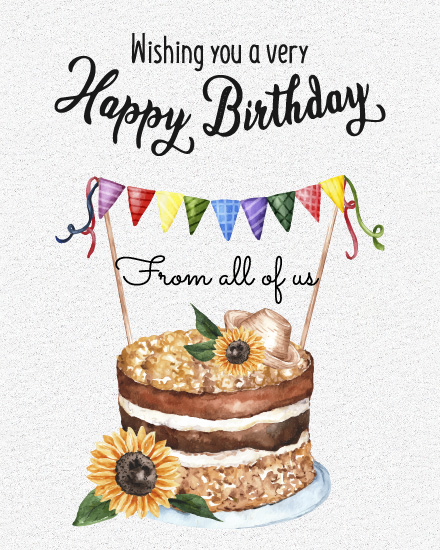 Sunflowers online Birthday Card