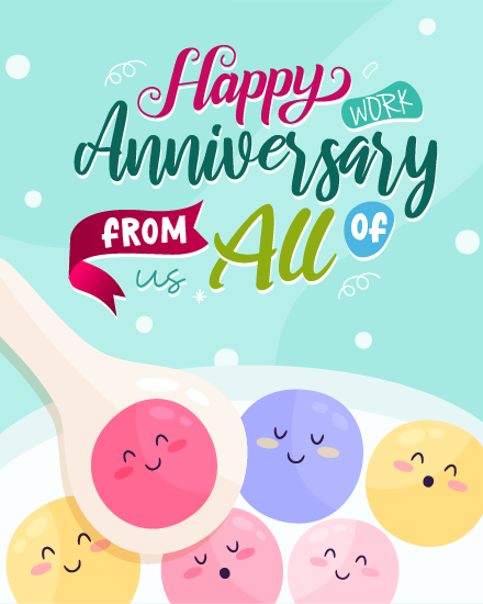 Sweet Treats online Work Anniversary Card