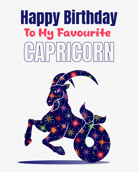 My Favorite online Capricorn Birthday Card