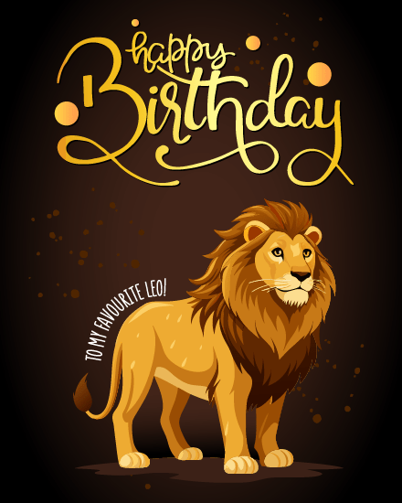 My Favorite online Leo birthday Card