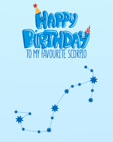 My Favorite online Scorpio Birthday Card