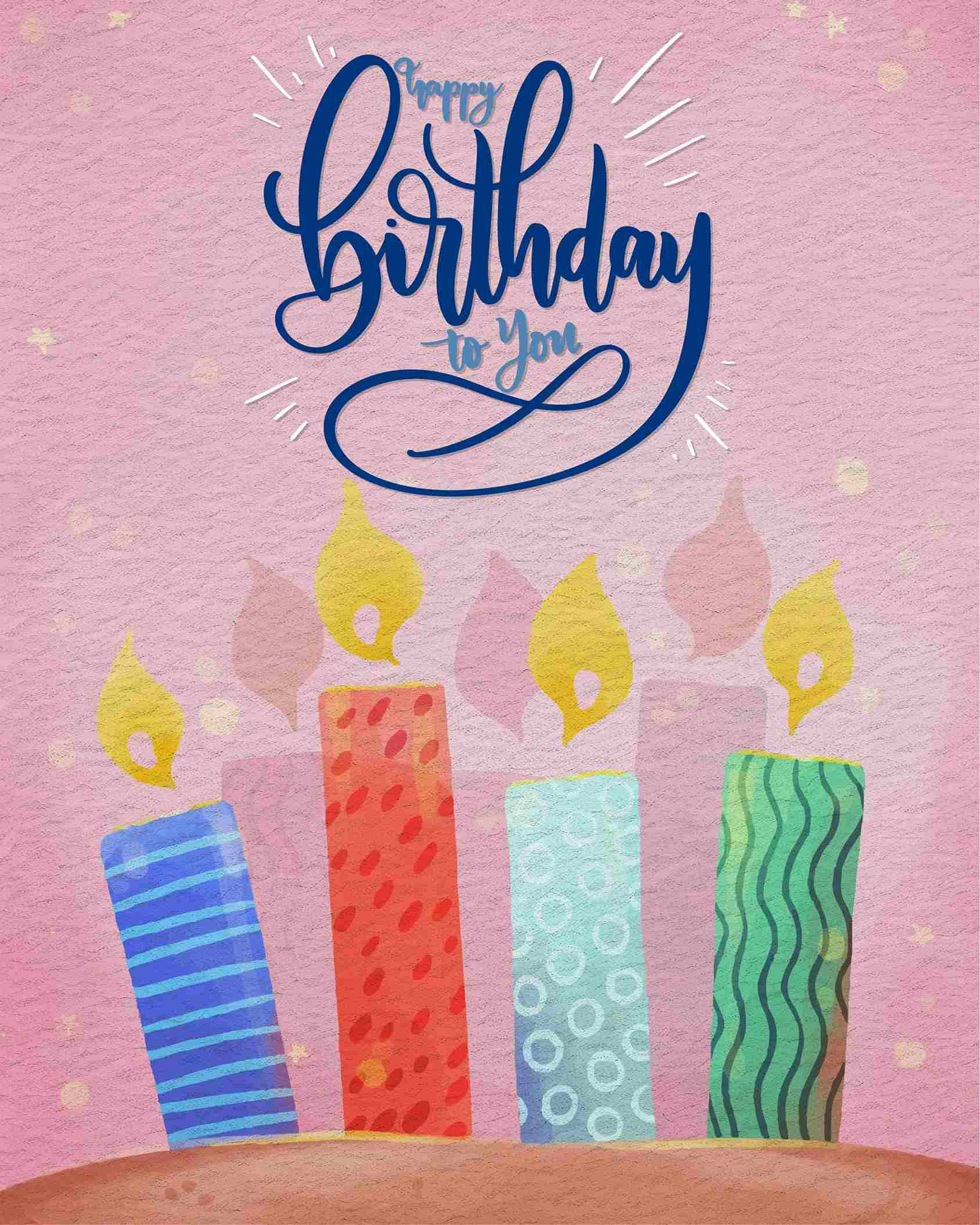 Candles online Birthday Card