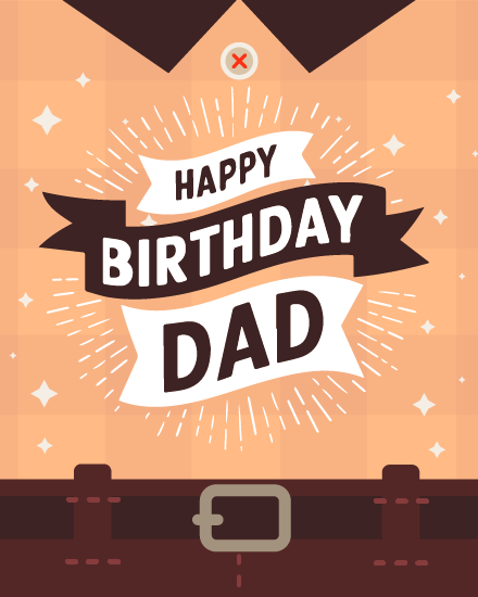 Belt online Dad Birthday Card