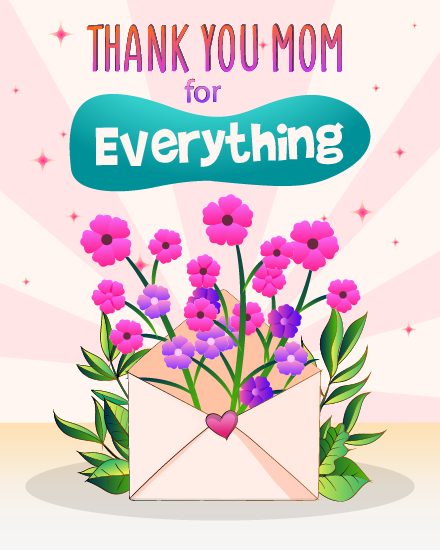 Flowers online Mom birthday Card