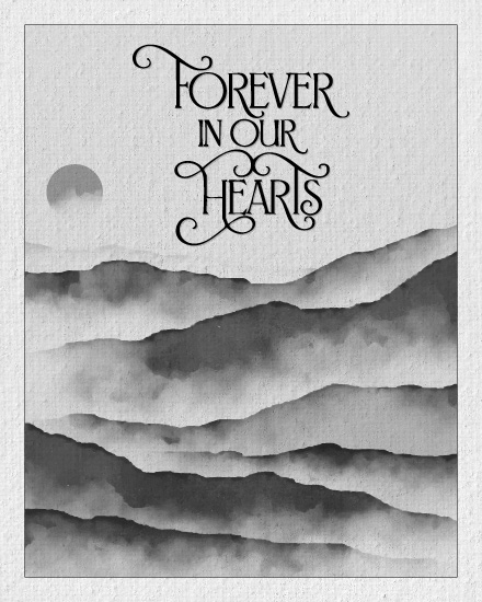 Forever In My Heart With Mountains online Sympathy Card