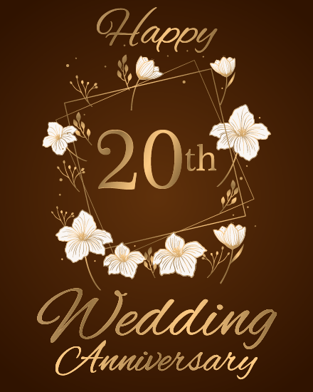 20 Year Milestone Celebration online Anniversary Card