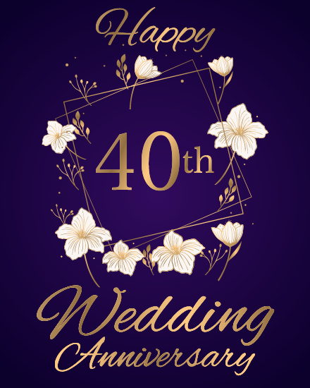 Ruby Jubilee online Anniversary Card