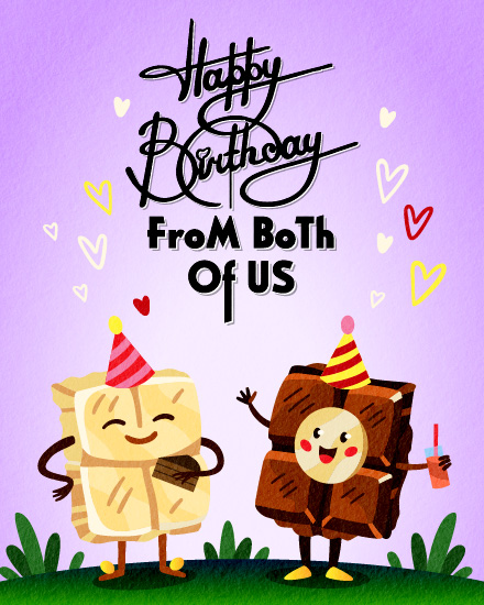 Cute Dessert Characters online Birthday Card