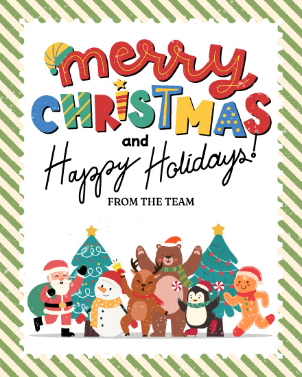 Festive Team Cheer online Christmas Card