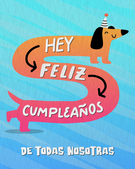 Feliz Cumpleaños Amigos online Spanish Birthday Card