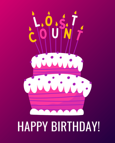 Lost Count online Birthday Card