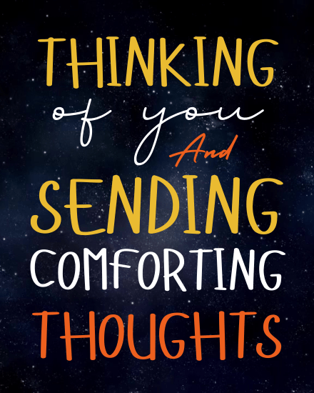 Thoughts Of Comfort online Sympathy Card