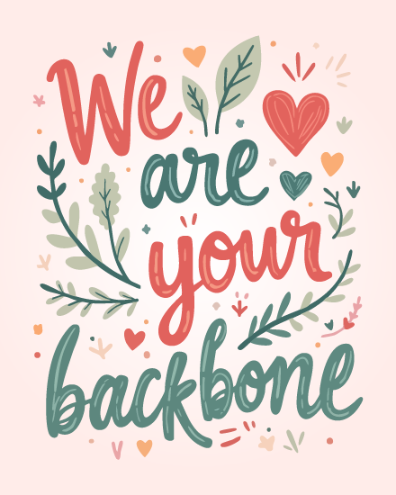 We Are Your Backbone online Sympathy Card