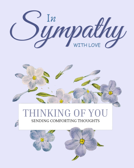 Sending Comforting Thoughts online Sympathy Card