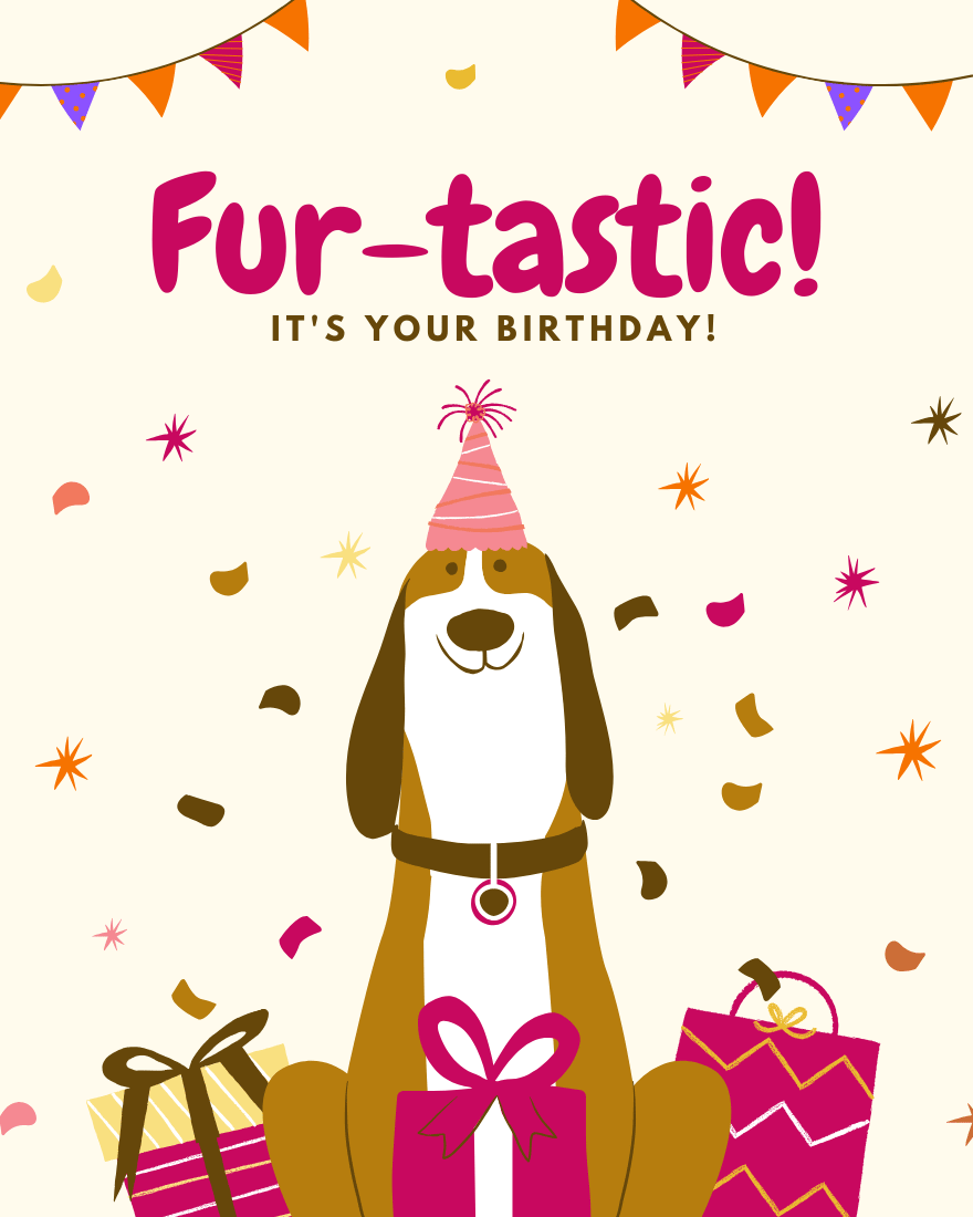 Fur Tastic online Dog Birthday Card