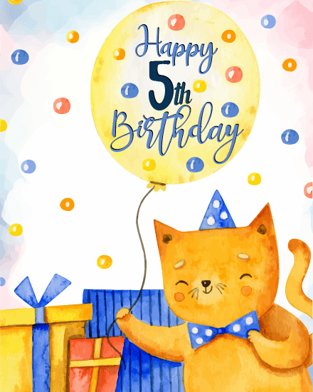 Gifts online 5th Birthday Card