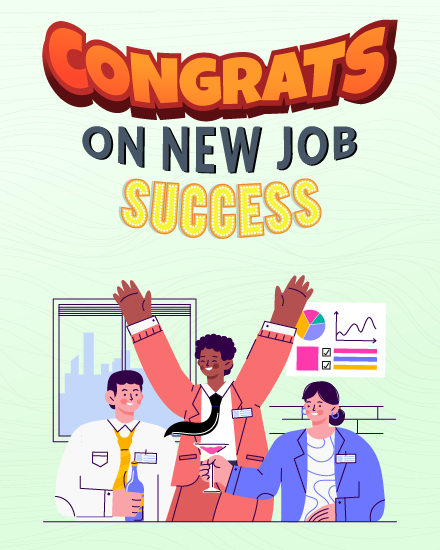 Congrats On New Job Success online New Job Congratulations Card