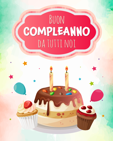 Da Tutti Noi online Italian Birthday Card
