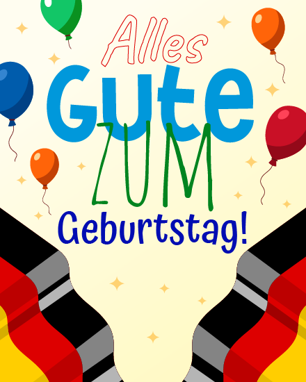 German Flag Celebration online German Birthday Card