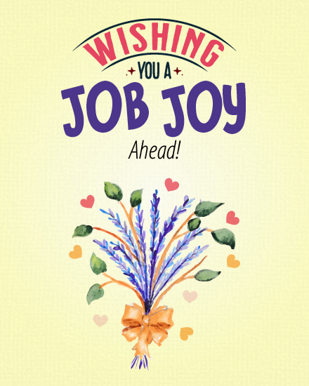 Wishing You A Job Joy Ahead online New Job Congratulations Card