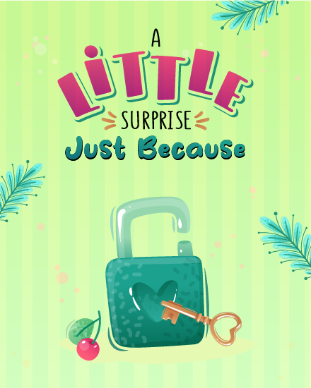 A Little Surprise online Just Because Card