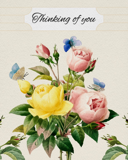 With Warmth And Flowers online Sympathy Card