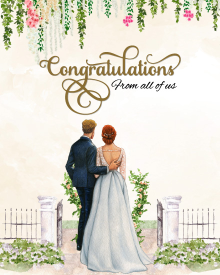 Wishing You A Beautiful Beginning online Wedding Card