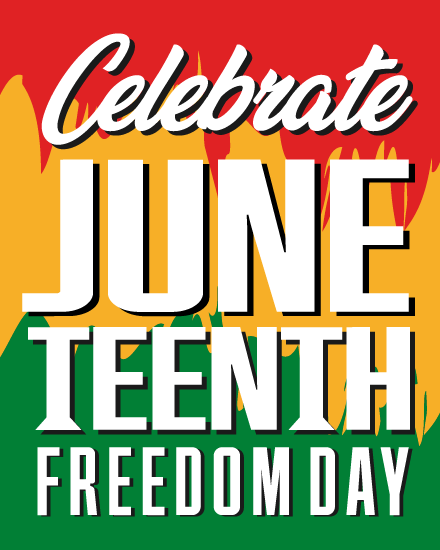 Celebrate With Pride And Power online Juneteenth Card