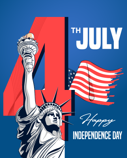 Honoring The Spirit Of Independence online 4th of July Card