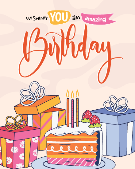 Sweet Surprise online Birthday Card