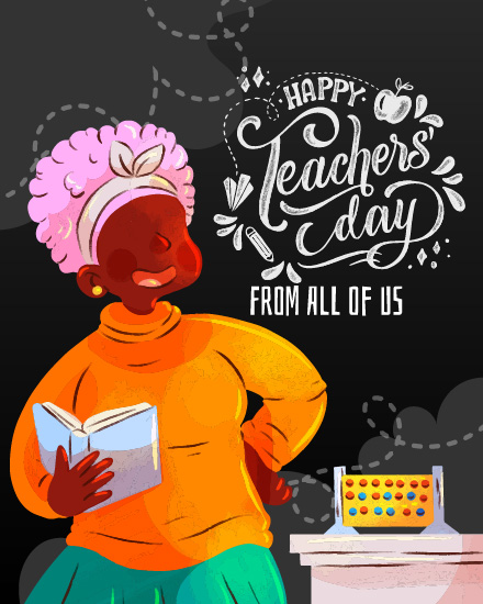 Smiles & Lessons online Teachers Day Card