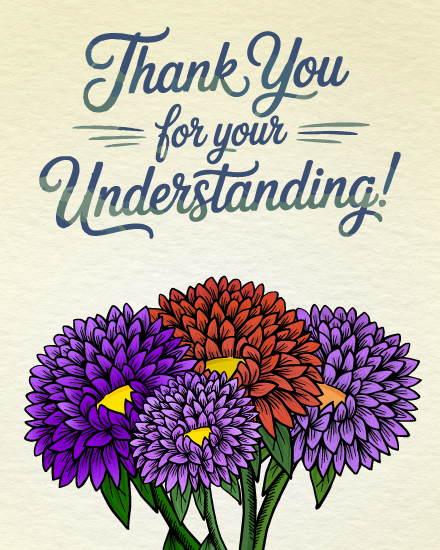 Colorful Bouquet Of Chrysanthemums online Thank You Card